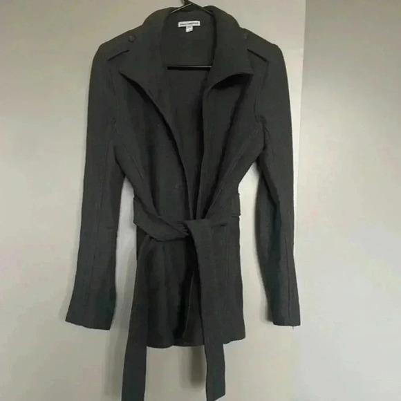 James Perse Women's Gray Cotton Knit Wrap Jacket in Size 2 Medium - Picture 1 of 3